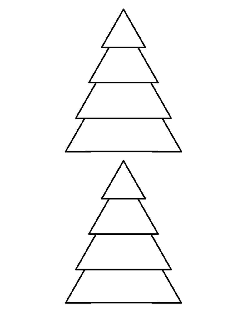 christmas tree templates and stencils free printables (small and
